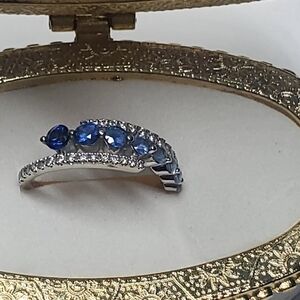 Levian 14k sapphire and diamond ring sz 7